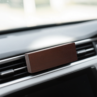 Diffuseur d'air frais en bois naturel pour voiture, logo personnalisé, parfum intense et écologique, aromathérapie pour climatiseur automobile