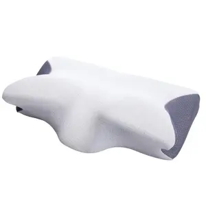 New product neck pillow cow horn high and low Butterfly cervical memory foam pillow