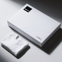 Boîte cadeau en papier blanc de luxe pour vêtements, emballage personnalisé pour t-shirts avec logo imprimé pour l'emballage de vêtements de marque