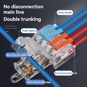 WZOODQ新型电线连接器快速电缆接线端子块无剥离无损断裂电缆黄铜电源 - Product Image 3