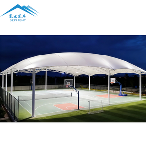 Di alta qualità PVDF struttura a membrana di tensione struttura ombreggiatura tetto stadio tenda sportiva per Tennis basket Padel Court - Product Image 1