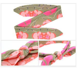 2 unids/set diademas madre bebé <span class=keywords><strong>turbante</strong></span> mamá <span class=keywords><strong>y</strong></span> yo diadema a juego mamá hija Orejas de conejo estampado Floral accesorios para el cabello - Product Image 4