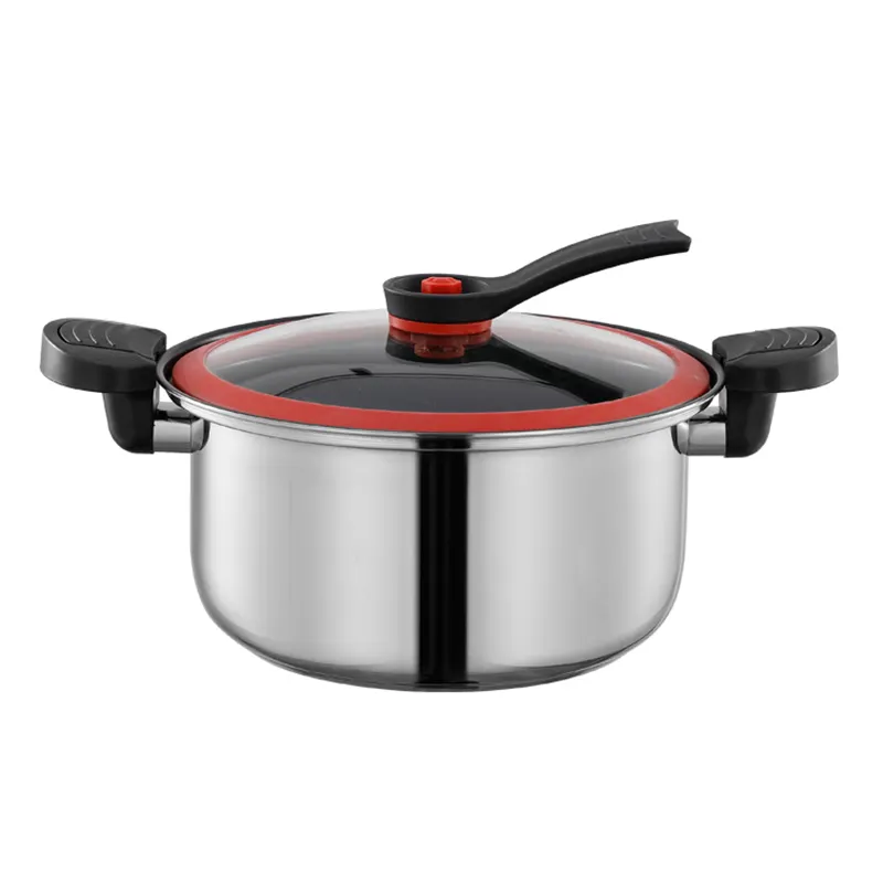 Household Stainless Steel Soup Pot 5L Cookware low pressure pot Multifunction Nonstick Stew Pots cooking