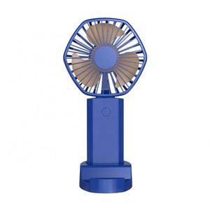 New Product Blue Custom Logo Plastic Rechargeable Mini Fan Portable - Product Image 1