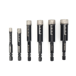 406 # Thép khoan cát vàng trung tâm 6-16mm lỗ cưa <span class=keywords><strong>bit</strong></span> 6-16mm hình lục giác Chân Hàn Kim Cương khô mũi khoan đá cẩm thạch - Product Image 2