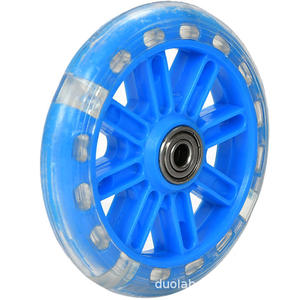 Roue de vélo Duolab avec lumières clignotantes, 14, 16, 20 pouces, pour vélo d'entraînement pour enfants, légère, couleur bleue - Product Image 1