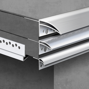 Perfil de aluminio tipo pico de águila para goteo - Moldura impermeable para paredes exteriores, aleros, canalones, balcones (pintura efecto piedra) - Product Image 1