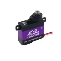 Moteur sans noyau AGFRC A06CHR 8 mm 0,052 seconde haute précision 3 kg couple élevé programmable mini servo pour planeur RC
