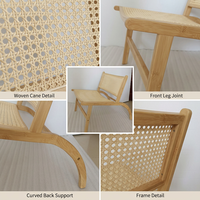 Fauteuil en bambou moderne et durable, confortable, sain, écologique, portable, pour salon et salle à manger, certifié