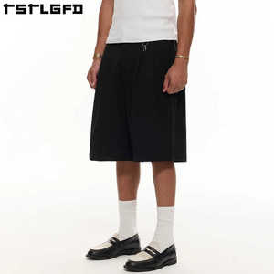 Pantaloncini da Uomo con Zip e Bottoni, Stile Uniforme, Streetwear, da Lavoro, <span class=keywords><strong>Bermuda</strong></span> <span class=keywords><strong>in</strong></span> Cotone Poliestere 380gsm con Doppia Piega al Ginocchio - Product Image 1