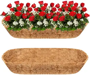 24 inches coco coir flower pot liners for Outdoor Balcony Metal Hanging Basket