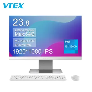 24'' Personal Computer Monoblock Desktop Pc Ultra Thin Borderless Lcd Display Screen Office Home All In One Pc Desktop Computer