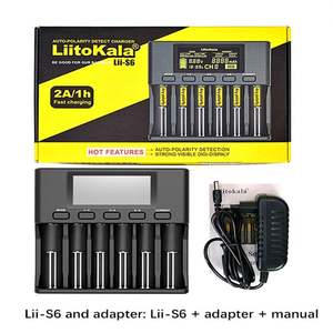 LiitoKala Lii-S6充電器18650充電器6スロット自動極性検出Li-Ion 18650 26650 22650 16340 21700 NiMH AAバッテリー - Product Image 6