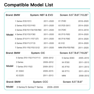 AutoabcワイヤレスCarplay for Bmw 1 2 3 4 5 7シリーズAndroid自動インターフェースE70 F20 X1 X3 F25 F26 F48ミニX4 X5 X6 EVO NBT CIC - Product Image 5