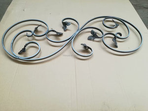 Ouya Qualität Schmiedeeisen Geländer Dekor hand gefertigte geschmiedete Stahl S <span class=keywords><strong>Scroll</strong></span> Rosette Panels Elegante Zaun gitter & Tore - Product Image 2