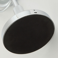 Miroir de maquillage moderne et simple, personnalisable, trois couleurs d'éclairage, blanc chromé, pour salle de bain, chambre à coucher, table
