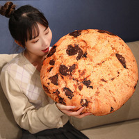 Coussin de siège en forme de biscuit et biscuit en peluche décorative à impression numérique 3D