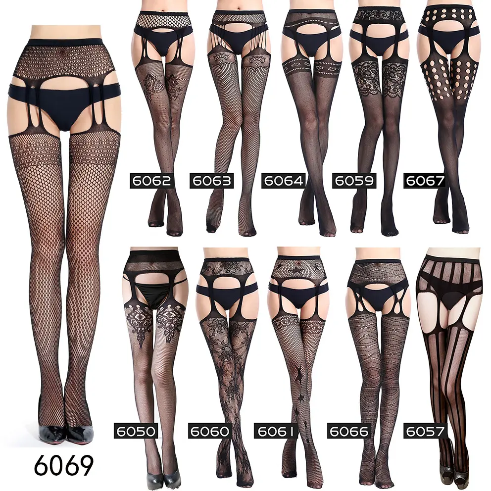 Hot Plus Size Lace Fashion sexy japanese Open Crotch Hollowing Silk Fishnet stocking Tights Pantyhose Stocking For Women