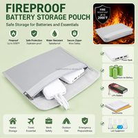Pochette de stockage pour batterie au lithium ignifuge en fibre de verre, résistante à la chaleur, sac de sécurité pour batterie Lipo, enveloppe pour batterie externe et documents