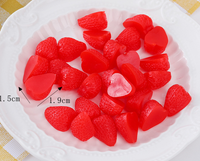 Modèle de fraise 3D artificielle, ornement, accessoires en résine DIY, boucles d'oreilles créatives, matériaux faits à la main, marque CHIHUA, art peint à la main