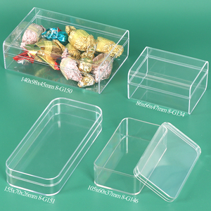 Boîte cadeau rectangulaire transparente SUNSHING, conteneur de rangement rigide transparent pour emballages de chocolats, biscuits et gâteaux de mariage - Product Image 1