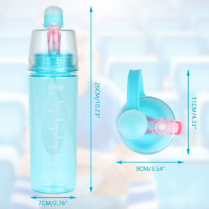 <span class=keywords><strong>B03</strong></span>-2261 Bouteille d'eau portable de sport de 600 ml avec pulvérisation et aspiration, en matériau <span class=keywords><strong>PC</strong></span>, pour l'extérieur - Product Image 2