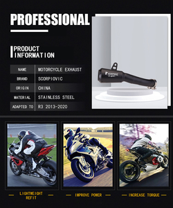 Pour <span class=keywords><strong>YAMAHA</strong></span>-R3-R25-MT05-MT03 moto course Performance échappement course ligne emplacement d'origine moto silencieux - Product Image 4