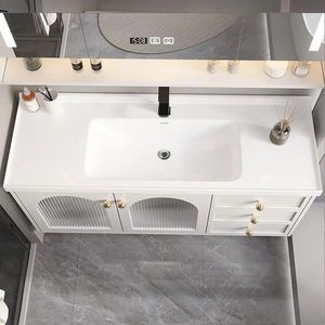 Miroir intelligent certifié CE, unité de salle de bain préfabriquée, finition laquée, résistant à l'eau, montage mural, MDF, garantie de 3 ans - Product Image 3