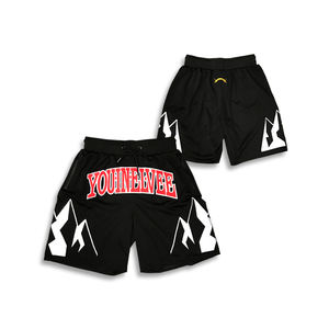 Pantalones cortos de baloncesto con bordado sublimado personalizado al por mayor pantalones cortos de baloncesto de malla para hombre - Product Image 1