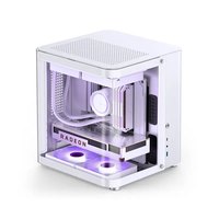 Casing PC Full Tower ATX Putih Terlaris dengan 3 Kipas ARGB dan Panel Samping Port Type-C Kabinet Komputer Gaming Baja