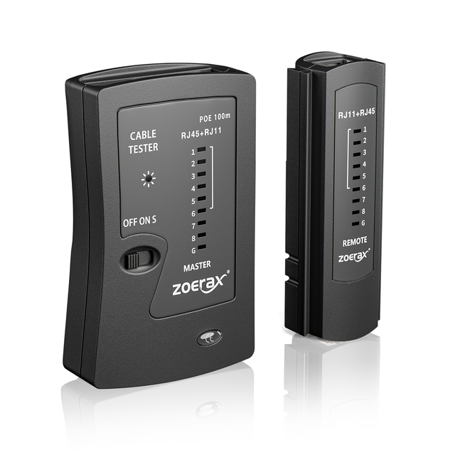ZOERAX CSY-468POE High Quality Portable RJ45/RJ11 Cat5/Cat6/Cat7/Cat8 Network Cable Tester ABS Material