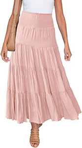 Faldas de hadas bohemias para mujer, vestido con corpiño convertible escalonado con bolsillos, falda Maxi acampanada Hippie Vintage, pareo versátil - Product Image 3