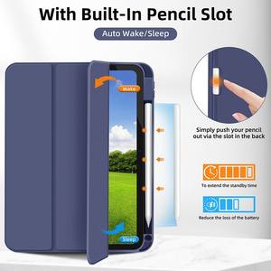 Étui à rabat magnétique pour tablette en cuir PU avec porte-crayon pour <span class=keywords><strong>iPad</strong></span> 11 Gen étui 10e 11e génération 2025 - Product Image 2