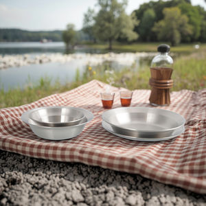Juego de Platos y Tazones Portátiles de Acero Inoxidable para Acampar al Aire Libre, Multifuncional, Personalizable, Modelo SM-CJ003, Hecho en China - Product Image 6