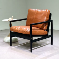 Fauteuil lounge en bois massif nordique, moderne et simple, fauteuil de détente