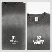 T-shirt personnalisé à manches courtes, ensemble OEM, impression de qualité, vêtements de marque, coupe oversize, 100% coton 280g, MOQ 1