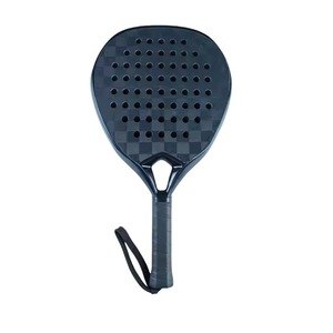 Venta al por mayor de fábrica: Pala de pádel de fibra de carbono 12K con goma Pro EVA, forma redonda, acabado brillante, para hombres y mujeres, alta potencia. - Product Image 5