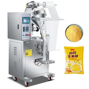 Máquina automática de embalagem de pó de pedra para produtos de proteína vegetal, chá em formato de saquinho, banana, gengibre e frutas liofilizadas