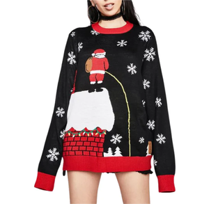 Manufacturers Custom Xmas Wool Cotton Acrylic Men <strong>Women</strong> Couple Family Snowflakes <strong>Christmas</strong> Santa <strong>Sweaters</strong> - Product Image 3