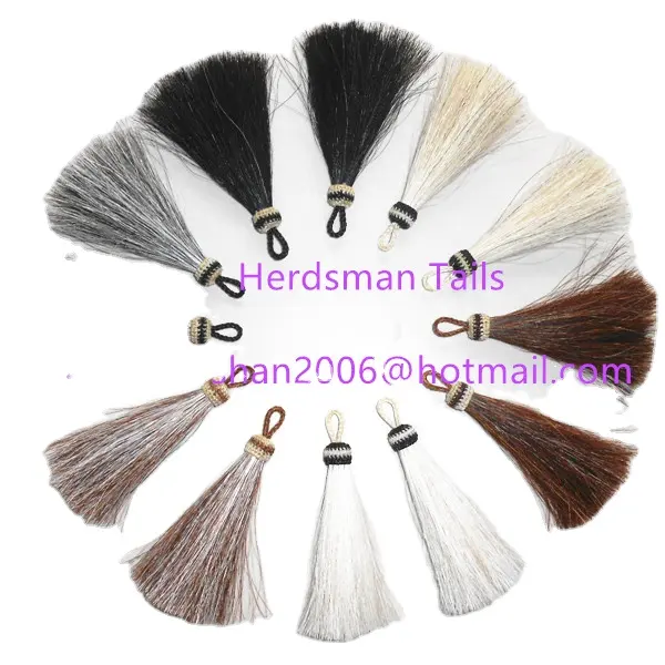 Herdsman หางม้า,สีธรรมชาติ10-15ซม. พู่ขนม้าและขอบทุกชนิด