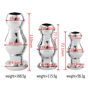 Quaige <span class=keywords><strong>Plug</strong></span> <span class=keywords><strong>anal</strong></span> creux en acier inoxydable, 3 tailles disponibles, 100% étanche, <span class=keywords><strong>tunnel</strong></span> <span class=keywords><strong>anal</strong></span> argenté - Product Image 5