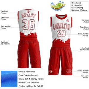 Uniforme Deportivo Atlético Personalizado, Camisetas y Pantalones Cortos de Baloncesto con Nombre, Número y Logotipo, Talla XS para Hombre, Mujer y Jóvenes - Product Image 3