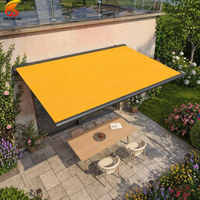 Auvent de balcon électrique à télécommande moderne en aluminium avec voile en acrylique enduit de PVC extensible et résistant au vent DUOCAI