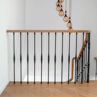 Solide Moderne Minimalistische Treppengeländer, 14mm X 950mm, Hergestellt aus Schwarzem Eisen oder Aluminium-Magnesium-Legierung, Geeignet für Innenbereiche von Villen