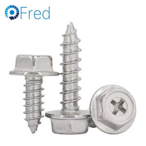 Matériel de construction Vis autotaraudeuses en acier inoxydable Tête hexagonale croisée mécanique Système métrique disponible en pouces Norme GB - Product Image 4