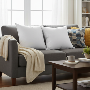 MIULEE Set di 2 Cuscini Premium 18x18 Imbottiti in Piuma d'Oca con Tessuto in Cotone per Letto, Divano e Soggiorno - Product Image 3