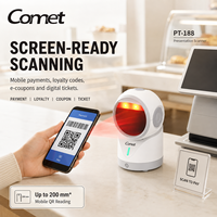 Lecteur de codes-barres 2D automatique de bureau PT-188, lecteur QR mains libres USB en stock pour caisse enregistreuse électronique, PDV, vente au détail, OEM