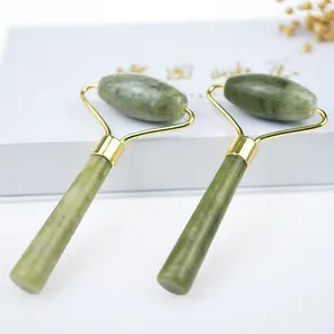 Factory supplier skin care tools natural Xiuyan Green jade roller and gua sha set anti aging for woman