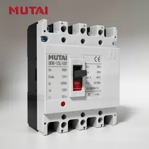 MUTAI Factory AC 400V 10a 63a 125 amp 250a 400a 4P MCCB Disjoncteur à boîtier moulé pour la protection du moteur