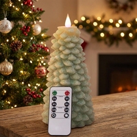 Bougies LED de Noël 2026 en cire de paraffine – Écologiques, à piles, avec télécommande, pour la décoration intérieure